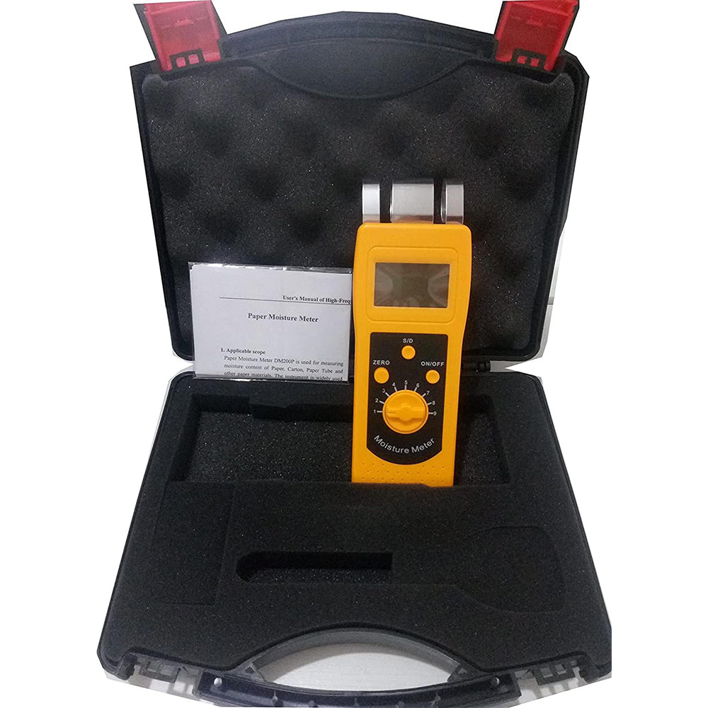 VTSYIQI Paper Moisture Content Meter Paper Moisture Meter Tester with Measuring Range 0.00-2.00%(d) 0.0-98.0%(s) Resolution 0.1/0.01 for Raw Paper Paper Rolls Paper Tubes Hard Type Paper Test
