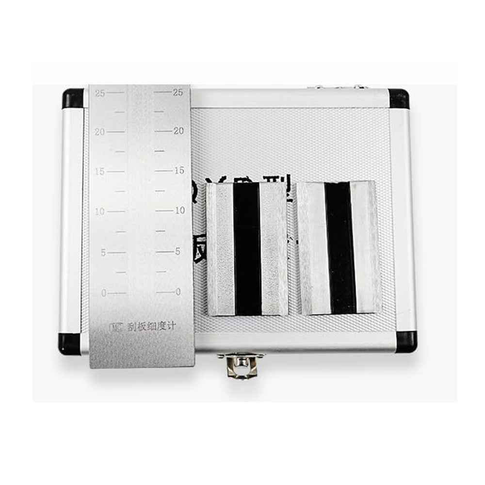 VTSYIQI Single Fineness Gauge 0-25μm Fineness Meter with Scale Range 0-25μm Indexing Value 2.5μm Maximum Depth of Groove 25μm 2 Scrapers Stainless Steel