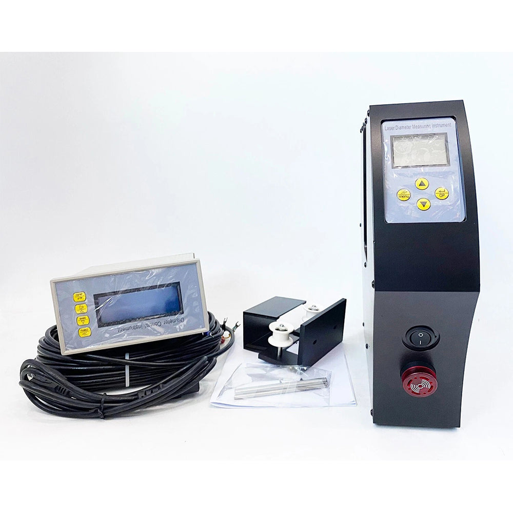 VTSYIQI Laser Diameter Gauge Non-contact Laser Diameter Measurement with Measuring Range 0.2-30mm Sensitivity 1um Measuring Accuracy ±2um Digtial Display Control Box for Communication Cables Optical Cables