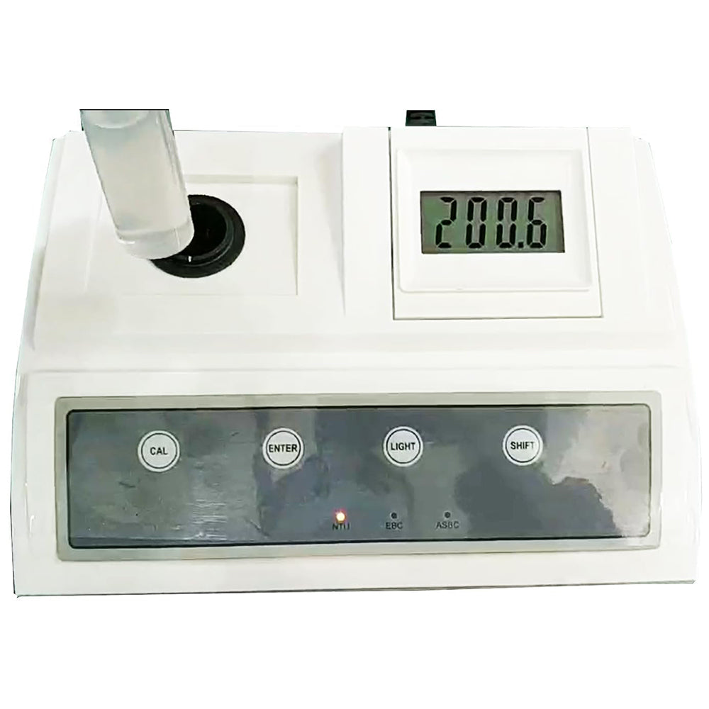 VTSYIQI Laboratory Benchtop Turbidity Meter 50NTU Turbidimeter Turbidity Tester with Formazine Standard Turbidity Solution 3 Units Conversion NTU EBC ASBC Accuracy ±2% F.S Measurement Range 0-50NTU Resolution 0.01NTU