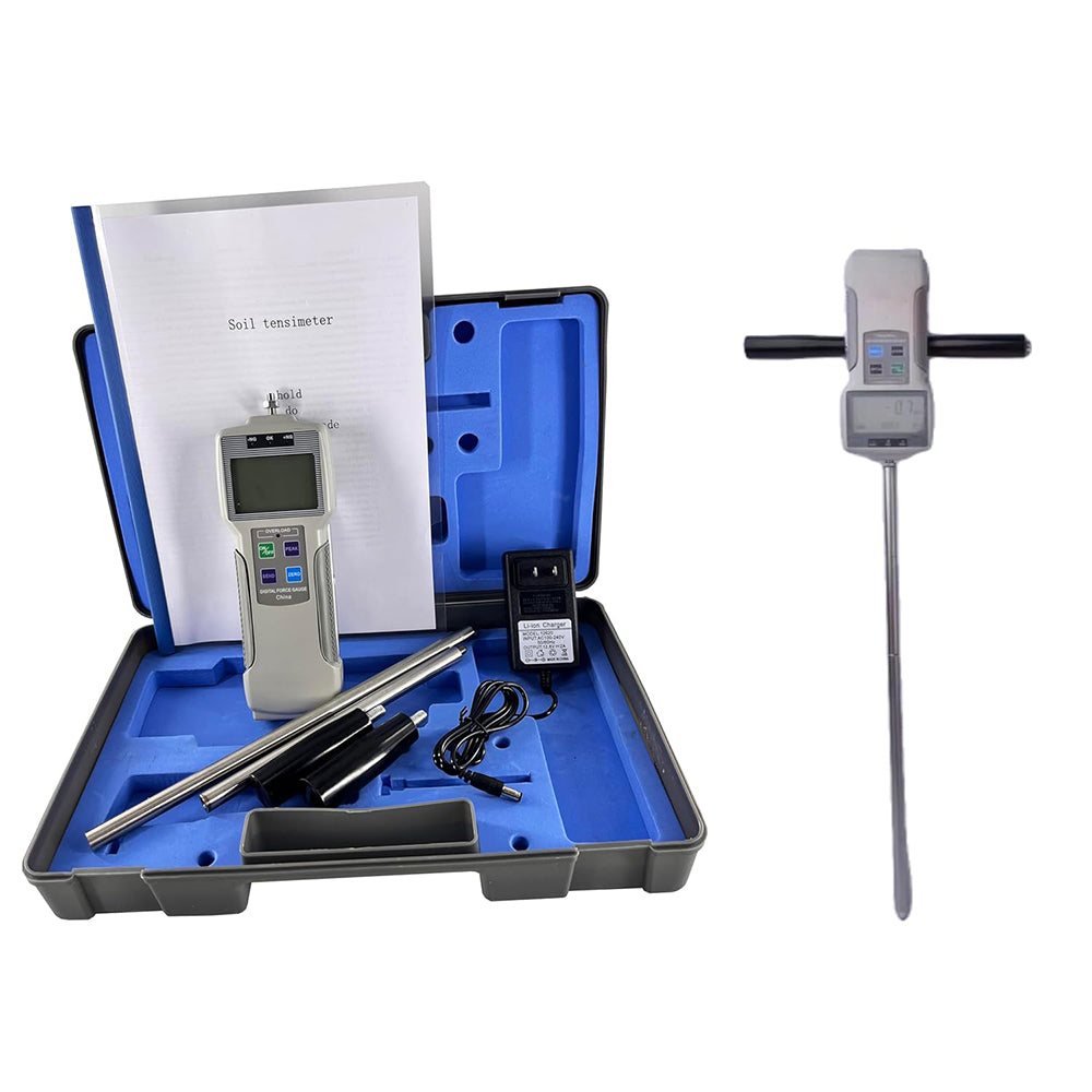 VTSYIQI Digital Soil Penetrometer Soil Compaction Tester Soil Penetration Resistance Measurement with Total Measuring Depth 50cm Range 0-100kg/cm² 0-1000N/cm² 0-10000kPa Kgf(gf)/lbf/N Three Unit Probe Length 30cm