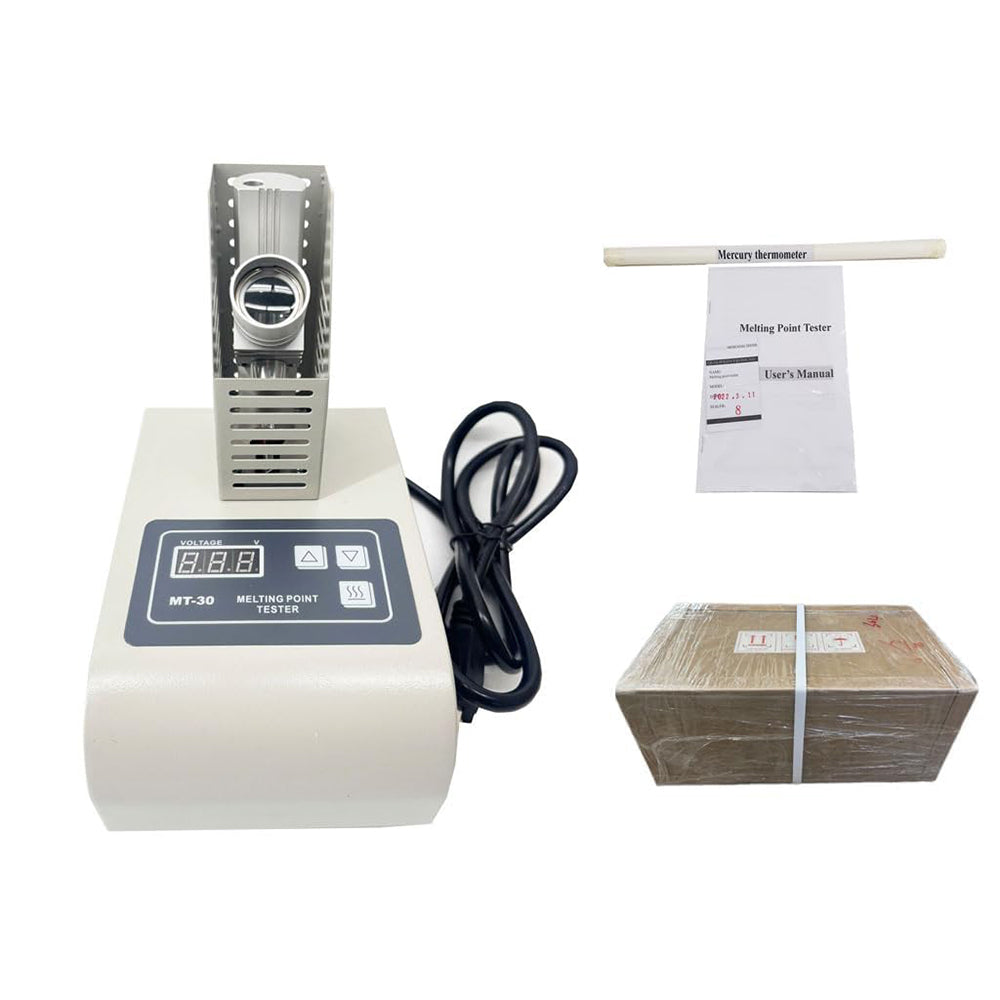VTSYIQI Melting Point Apparatus Melting Point Tester Melting Point Instrument with Test Range 50-300°C Accuracy ±1.0℃ for Melting Point of Drugs Reagents Fragrances and Other Organic Crystalline Substances