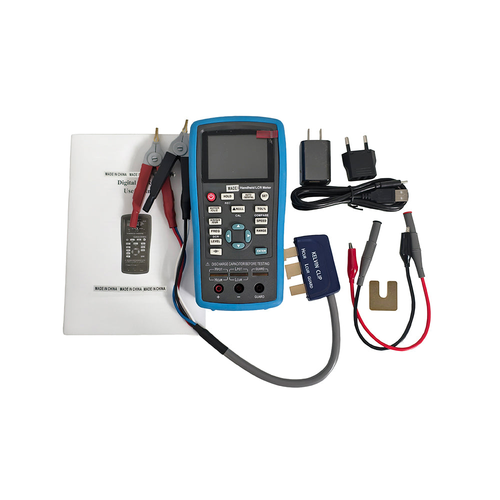 VTSYIQI Handheld LCR Meter LCR Bridge LCR Analyzer Inductance Resistance Capacitance Tester with 2.8 TFT LCD Screen Testing Frequency 100Hz 120Hz 1KHz 10KHz 40kHz 100KHz Basic Accuracy 0.2% DCR Mode Electrolytic Capacitor Mode