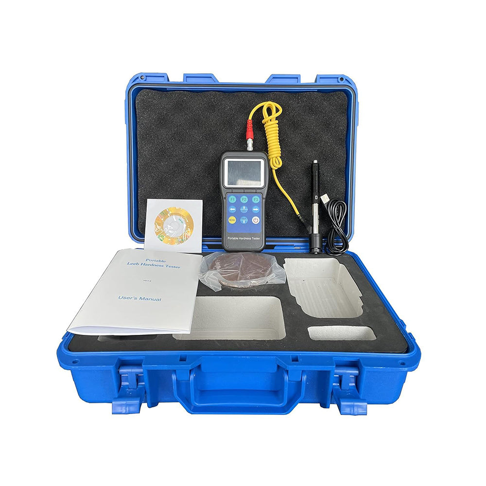 VTSYIQI Digital Leeb Hardness Tester Leeb Hardness Gauge with Scale HL HB HRB HRC HRA HV HS Measuring Direction 360° USB Cable PC Software 600 Groups Storage Measuring Range 170-960HLD 17.9-69.5HRC