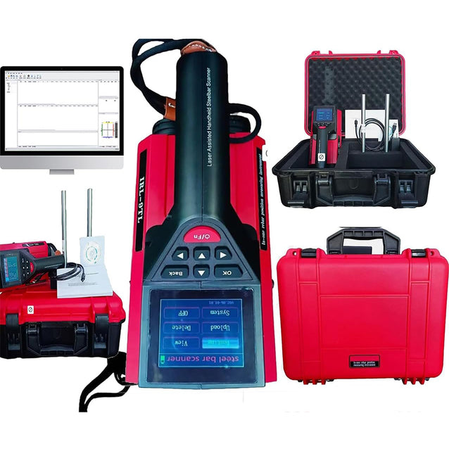 VTSYIQI Integrated Laser Concrete Rebar Locator Steel Bar Scanner Conc