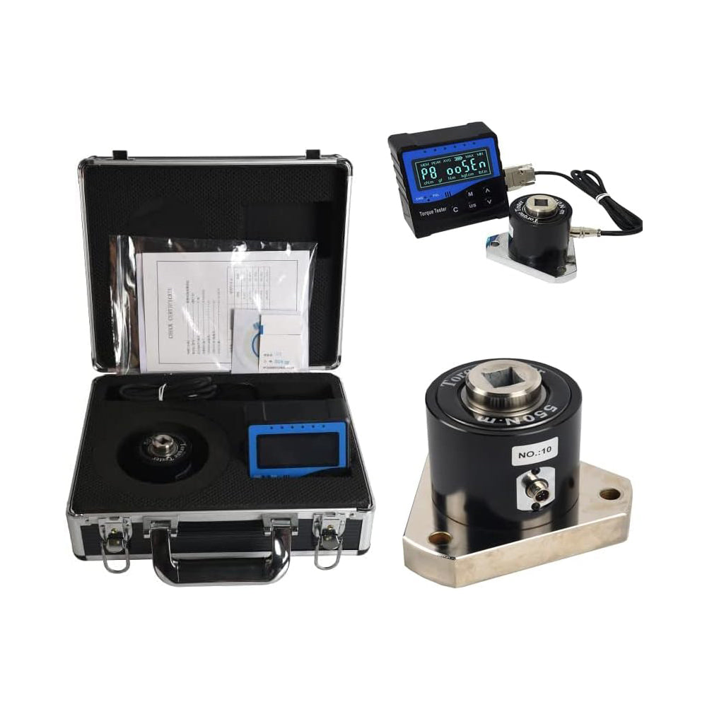 VTSYIQI Torque Sensor Calibration Instrument Torque Wrench Calibrator for Calibrating Torque Load Cell with Torque Range 22.0~220.0N.m Accuracy ±1% Connector Size 1/2 Data Storage 2000 Group Output Function USB Line