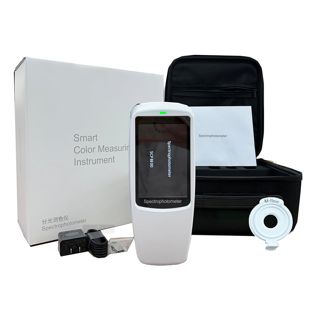 VTSYIQI Spectrophotometer Color Spectrometer with Wavelength Range 400 to 700nm Φ11mm Caliber Accuracy 0.01 Structure D/8 SCI SCE Physical Positioning Observation Window D/8 SCI SCE ASTM ISO