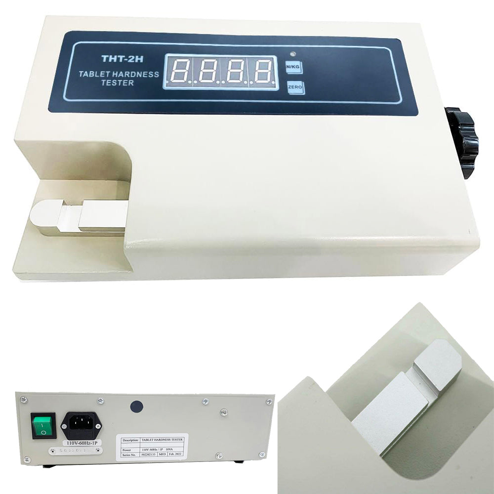 VTSYIQI Benchtop Tablet Hardness Tester Manual Tablet Hardness Tester with Hardness Range (2～200) N/(0.2～20) Kg Data is Displayed On LED Hardness Accuracy ±1.5% N/KG Conversion by One-Button