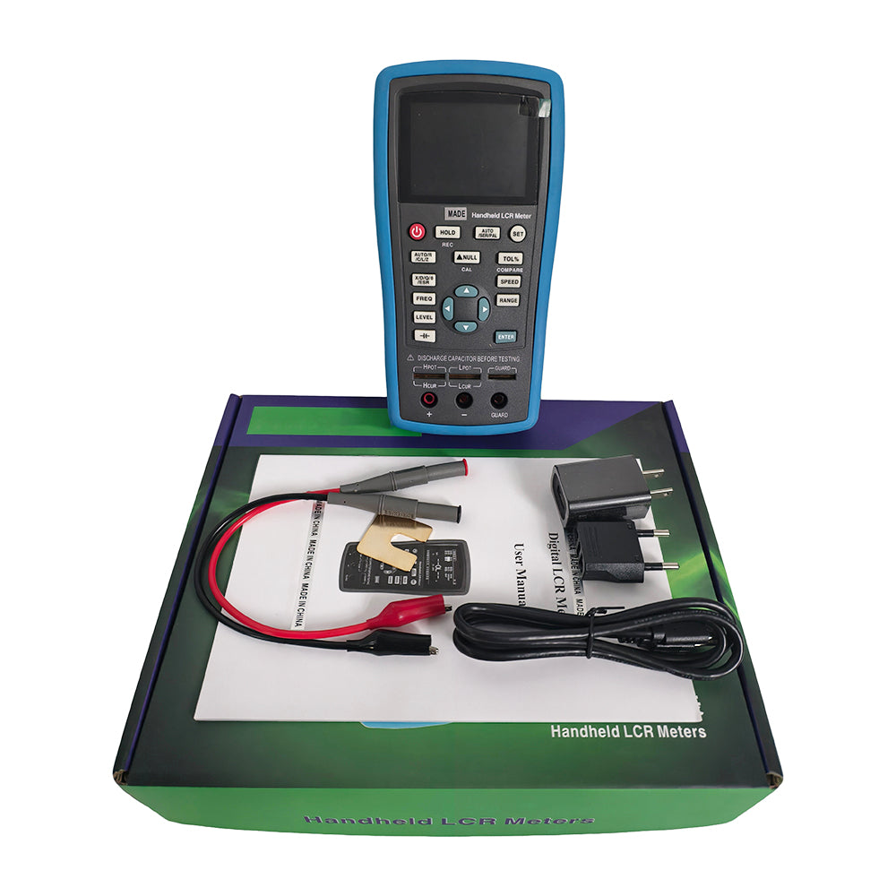 VTSYIQI LCR Meter Digital LCR Bridge Inductance Resistance Capacitance Tester with Testing Frequency 100Hz 120Hz 1KHz 10KHz 40kHz 100KHz Testing level 0.3Vrms 0.6Vrms Basic Accuracy 0.3% 2.8 TFT LCD Screen