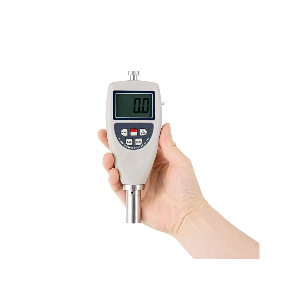 VTSYIQI Shore O Hardness Tester Soft Rubber Durometer  for Soft Rubber Thermoplastic Elastomers Very Soft Plastics Medium-Density Textile Windings with Measuring Range 10~90HO Indenter R1.2 Spherical Radius Resolution 0.1H
