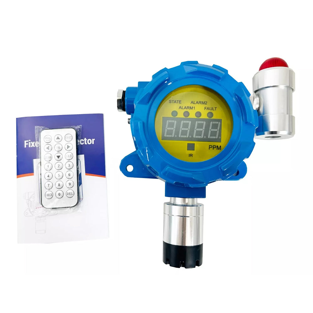 VTSYIQI Infrared CO2 Detector Fixed Infrared Carbon Dioxide Detector with L-alarm 1000ppm H-alarm 2000ppm Measuring Range 0 to 5000ppm Resolution 2%ppm Wall-mounted Installation Method