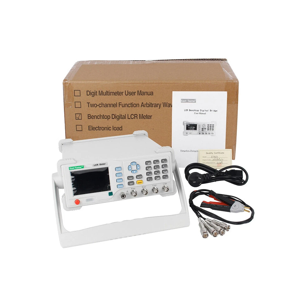 VTSYIQI Digital LCR Meter Inductance Resistance Capacitance Meter Benchtop LCR Meter Digital LCR Bridge with Test Level(Vrms) 100mV-2000mV Level Continuously Adjustable Frequency 10Hz-10kHz Continuously Adjustable 1Hz Step