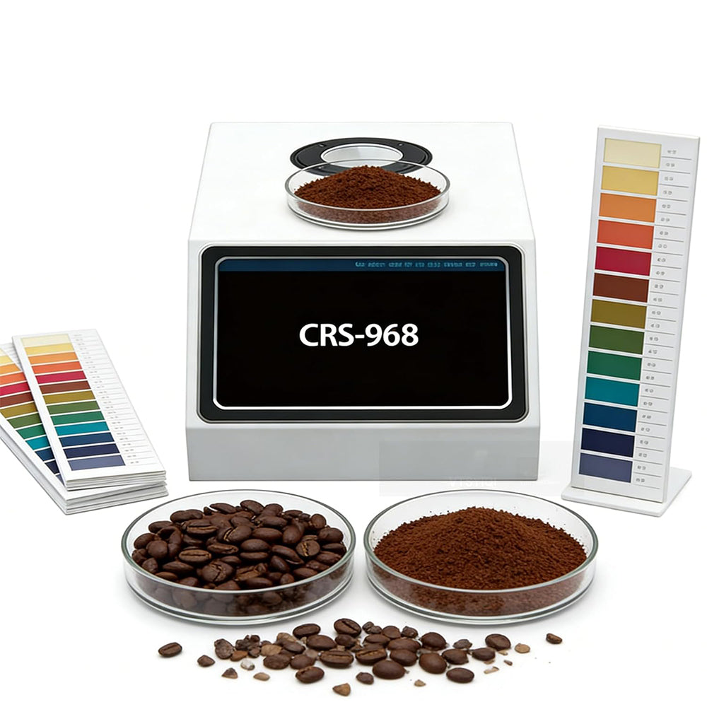 VTSYIQI Coffee Beans Colorimeter Benchtop Roast Color Reader with 50mm Aperture D/8 Illumination (SCI), 100mm Sphere for Roasted Coffee Beans CIE LAB SCAA Value 1s Test 10000 Data Storage