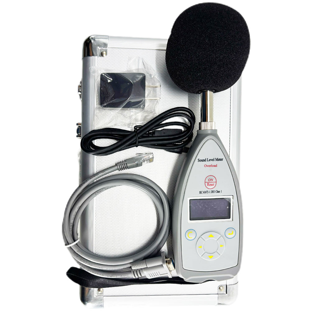 VTSYIQI Professional Class 1 Sound Level Meter Digital Sound Level Meter with Meas. Range 25dB(A)~140dB(A) Frequency Range 10Hz~20kHz AC DC RS232 USB Outputs Time Weighting F S I Peak Self-generated Noise <18dBA