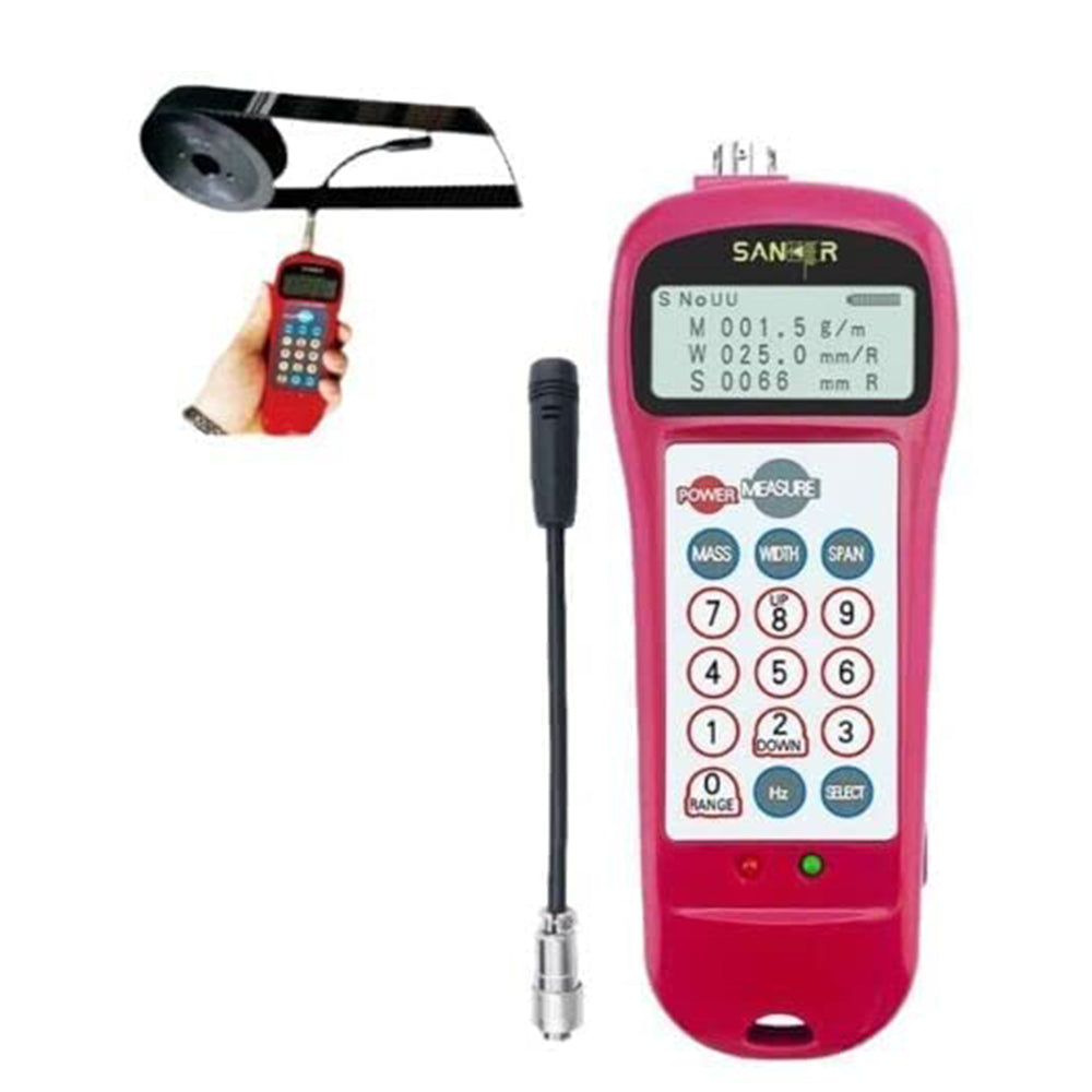 VTSYIQI Digital Belt Tension Meter Sonic Tension Meter with LCD Screen Display Automatic Sensitivity Calibration Adjustable Probe and Data Storage Function Tension Range 0.01 to 99900N Frequency Range 10Hz to 5000Hz