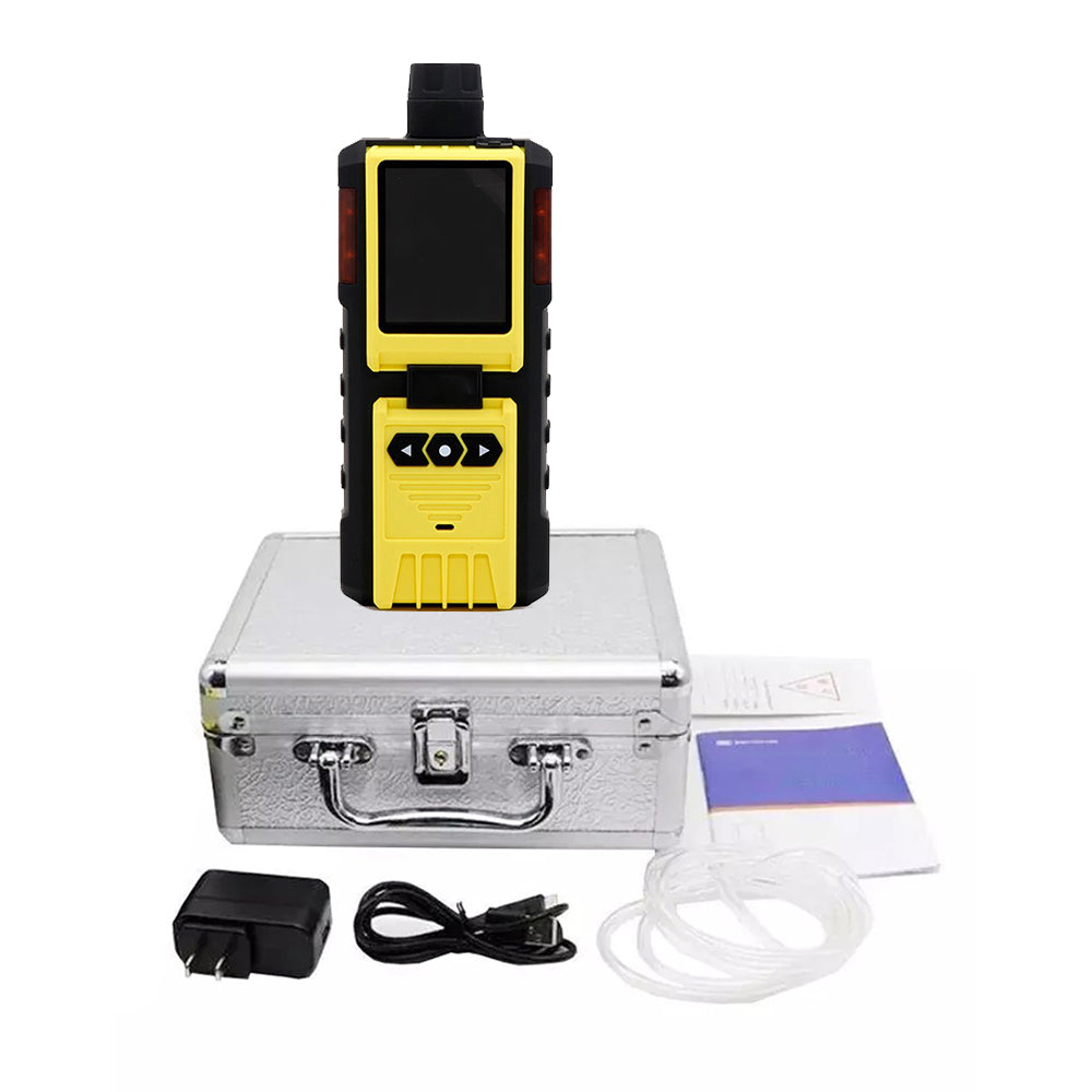 VTSYIQI C2H4O Detector Handheld Ethylene Oxide Gas Detector with Resolution 0.1ppm Measuring Range 0-100ppm Gas Pump Sampling Method Accuracy ≦±3% F.S. L-Alarm 10ppm H-Alarm 20ppm Data Records Store Data Records