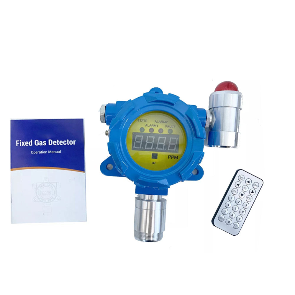 VTSYIQI Volatile Organic Compounds Gas Detector Fixed VOC Gas Monitor with Measuring Range 0-100ppm Resolution 1ppm Sound and Light Alarm Wall-mounted Installation Method Single Input 4~20mA and RS485