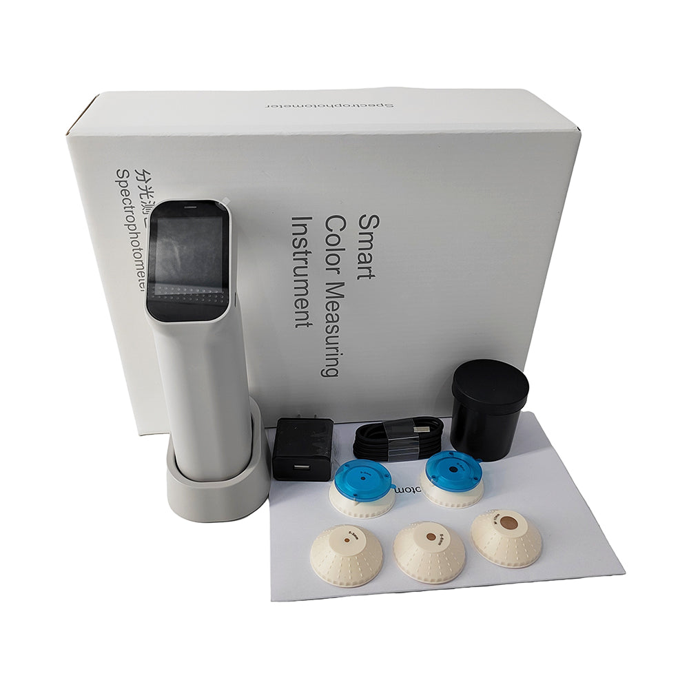 VTSYIQI Digital Color Meter Color Measurement with Measuring Aperture 3mm 6mm 11mm LED+UV Light Source Camera Function Auto Calibration Observer 2° 10° for Coating Ceramic Plastic Paint Measurement