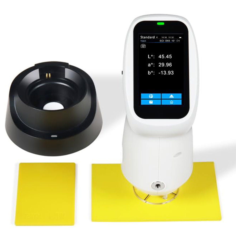 VTSYIQI Portable Spectrocolorimeter Multi Apertures Spectrocolorimeter with Measuring Aperture Φ4mm Φ8mm Displayed Accuracy 0.01 Single Measurement Average Measurement(2-99times) Displayed Accuracy 0.01 Reflectance Resolution 0.01%