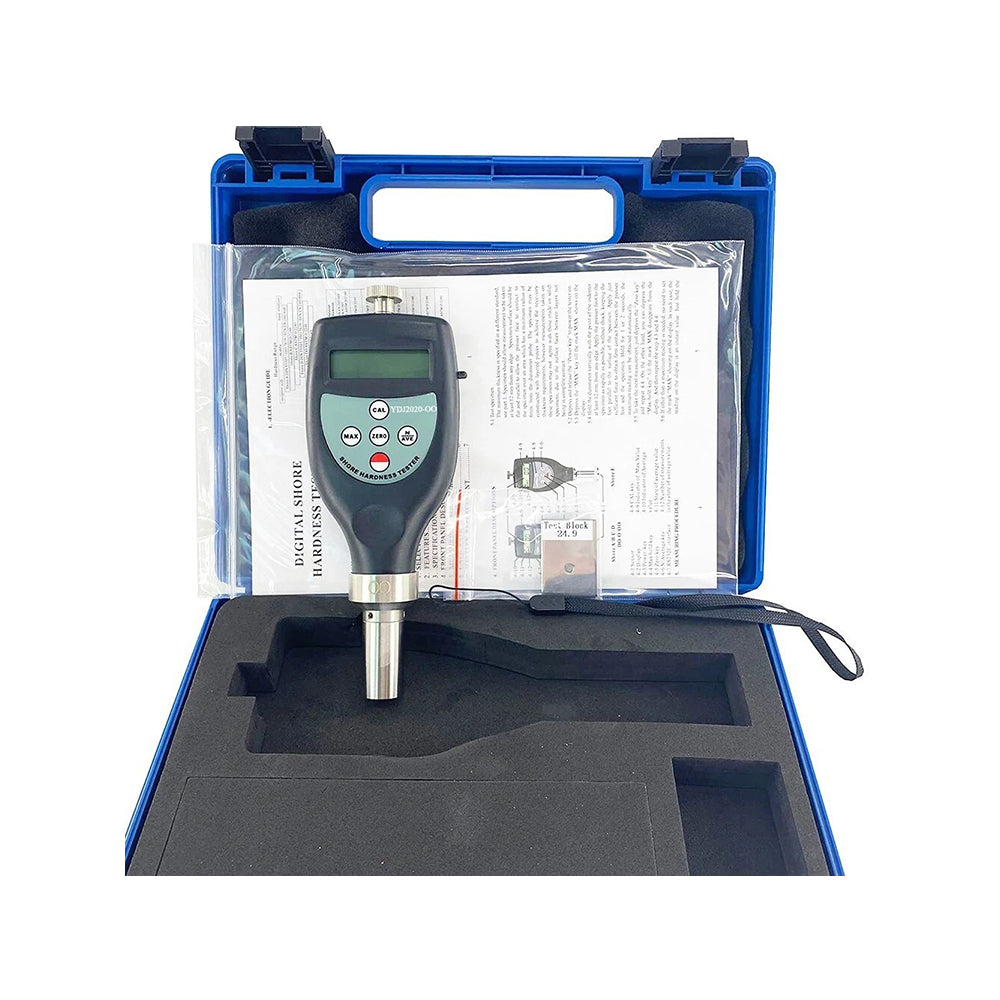 VTSYIQI Digital Shore OO Hardness Meter Tester Durometer Soft Rubber Hardness Tester for Foam Rubber Silicone Gel-Like Materials Measurement with Resolution 0.1H Measurement Range 10HOO~90HOO