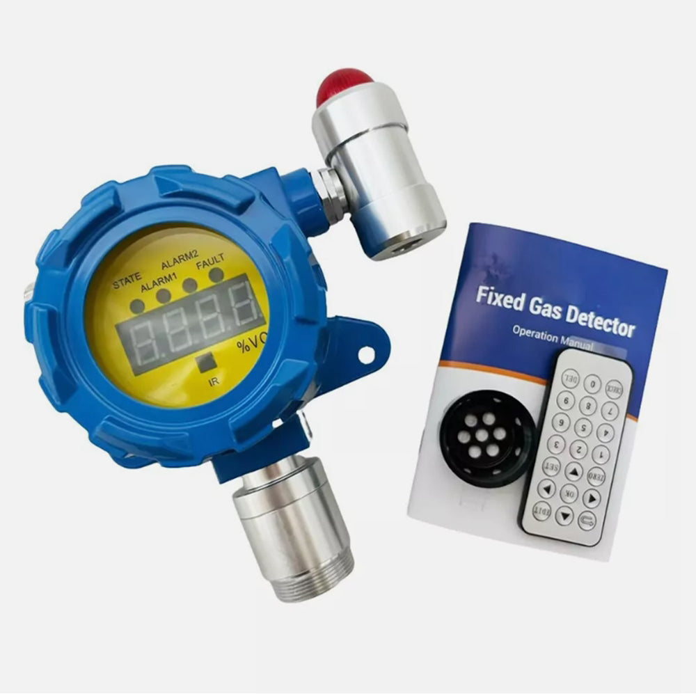 Fixed O2 Area Monitor VTSYIQI Fixed Oxygen Detector O2 Gas Meter Monitor with L-alarm 19.5%v