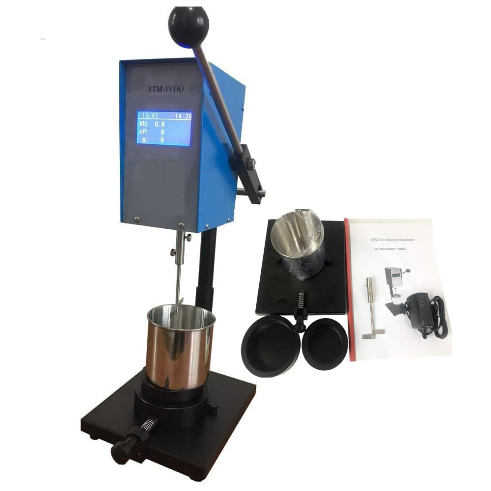 VTSYIQI Digital Stormer Viscosity Meter Tester Viscometer Stormer with Temperature Ku g CP Time Value Range 40.2 to 141.0KU Accuracy 2.00% for Newtonian and Non-Newtonian fluids Test