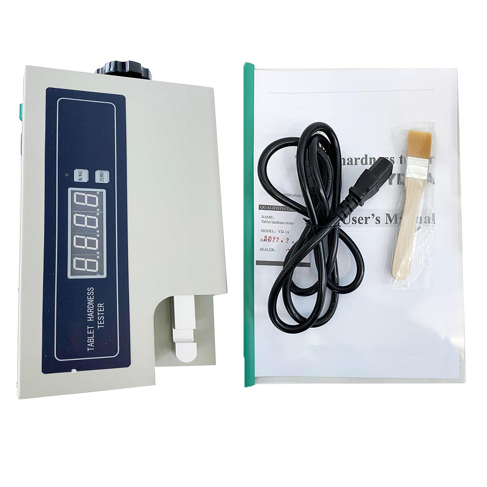 VTSYIQI Tablet Hardness Test Apparatus Tablet Hardness Testers with LED Display Hardness Range (2～200) N/(0.2～20) kg N/KG Conversion by One-Button Hardness Accuracy ±1.5% for Detecting Breaking Hardness of Tablet