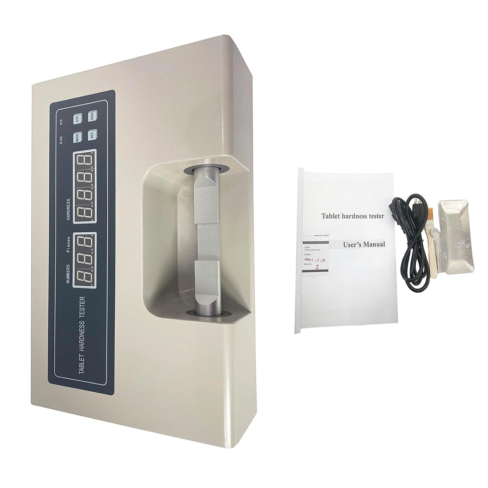 VTSYIQI Tablet Hardness Testing Instruments Automatic Tablet Hardness Tester with Hardness Range (2～199.9) N Max Number in Each Group ≤100 P Accuracy ±1.5% Automatic Test Hardness Value for Detecting Breaking Hardness of Tablet