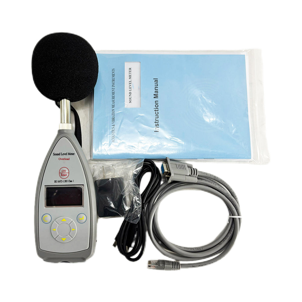 VTSYIQI Handheld Class 1 Sound Level Meter Integrating Sound Meter Multifunctional Noise Measurement with 8000 Groups Data Storage10 Hz-20 kHz 25dB(A)-140dB(A) Traffic Noise Measurment