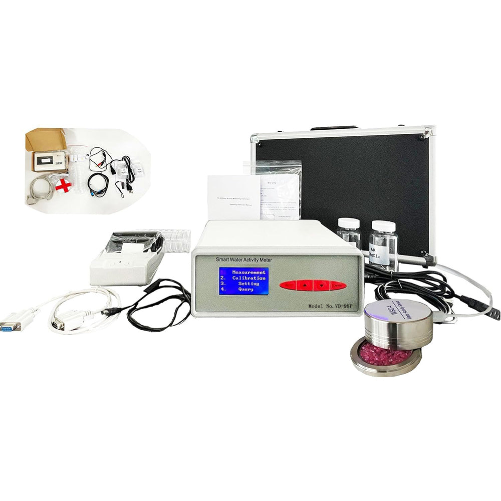VTSYIQI One Point Water Activity Meter Analyzers with One WSC-4 Measurement Point Accuracy ±0.015aw Range 0 to 1.000aw 2000 Sets Circularly Record Single-Point Calibration Variety Ways Calibration