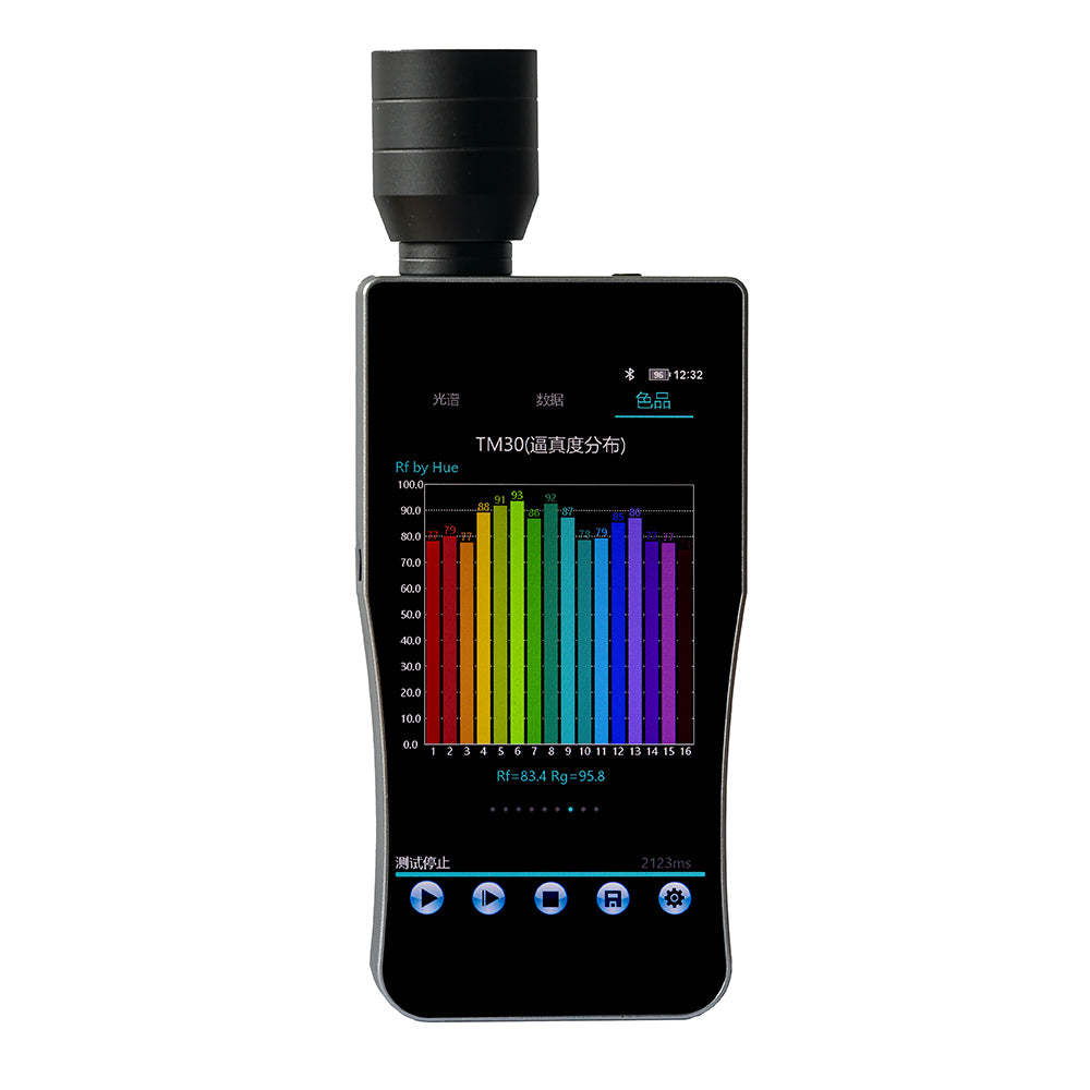 VTSYIQI Handheld Spectrometer Spectral Illuminance Meter with Spectral Bandwidth (FWHM) 2nm Spectral Resolution 0.2nm Photometric Measurement Range 0.1～200 Kcd/m² for Test Parameters Brightness Lambert Colour Gamut Colour Coverage