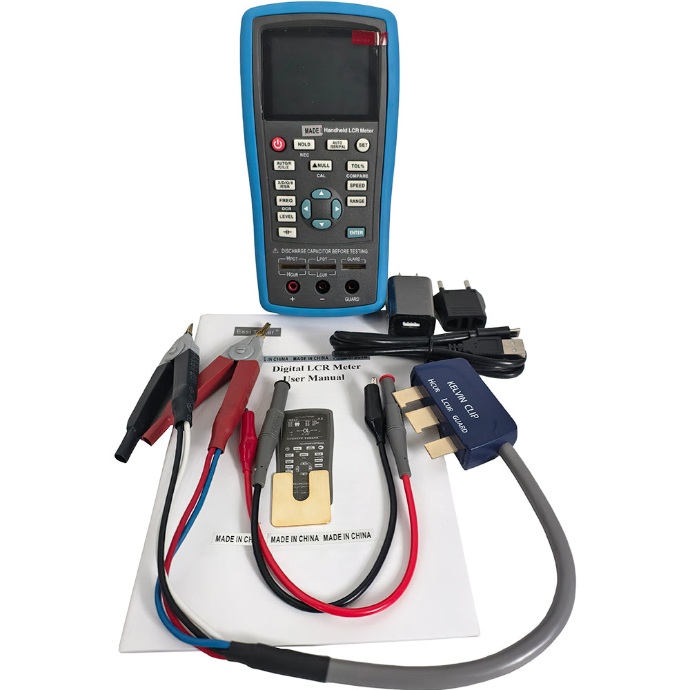 VTSYIQI LCR Meter Digital LCR Bridge Capacitance Inductance Resistance Meter with Testing Frequency 100Hz 120Hz 1KHz 10KHz 40kHz 100KHz Basic Accuracy 0.2% DCR Mode Electrolytic Capacitor Mode USB Communication Interface