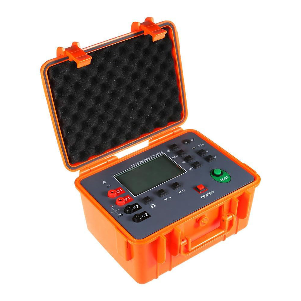 VTSYIQI Equipotential Bonding Resistance Tester Equipotential Tester with DC Resistance Range 0.0001Ω～30.00KΩ DC Voltage Range 0.0V～1000V AC Voltage Range 0.0V～750V for Testing Low-Value Resistance Test Contact Resistance Test Etc