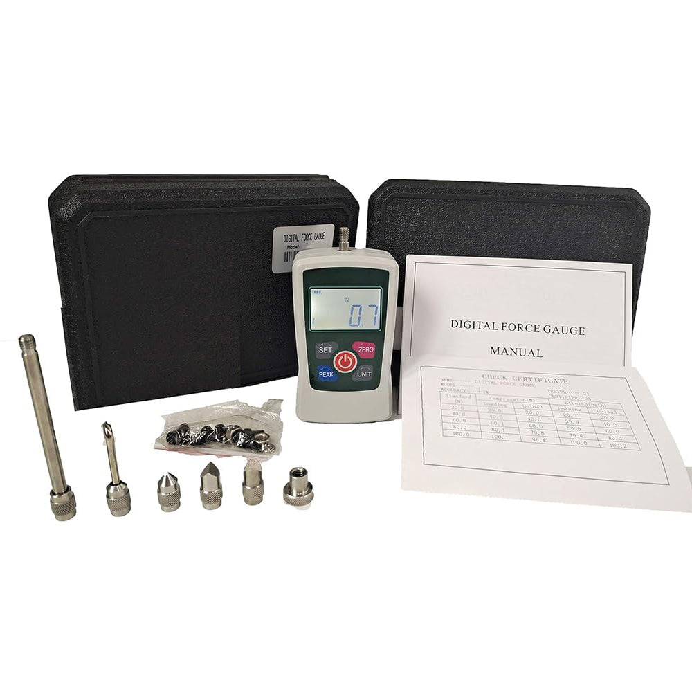 VTSYIQI Force Gauge Digital Force Gauge Push and Pull Tester Meter Dynamometer With 4 Units 300N 30kgf 65Lbf 1080Oz LCD digital display