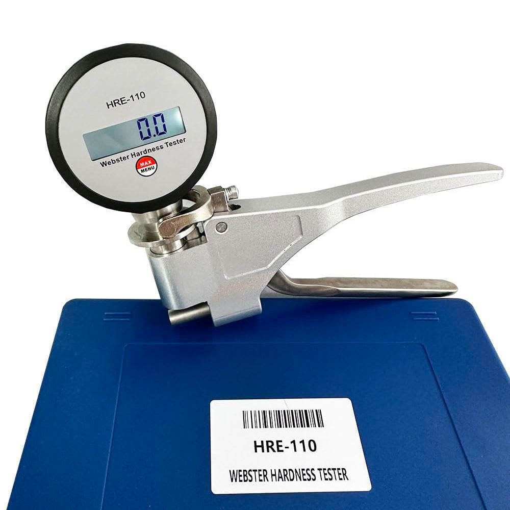 VTSYIQI Webster Hardness Meter Digital Aluminum Alloy Hardness Tester with Hardness Value Directly Read Display Function Hardness Range 25-110HRE Thick 0.6-6mm Inner Diameter＞10mm