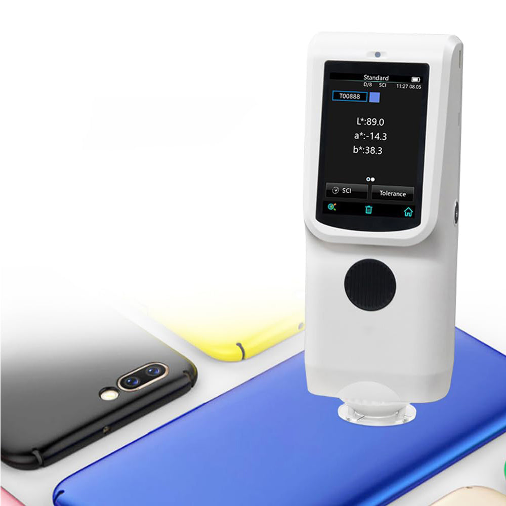 VTSYIQI Portable Spectrophotometer Colorimeter Spectrocolorreader with Wavelength Range 400 to 700nm Aperture Ø8mm Accuracy 0.1 Repeatability ΔE*ab＜0.1 10000 Samples Data Storage ASTM ISO Compliant