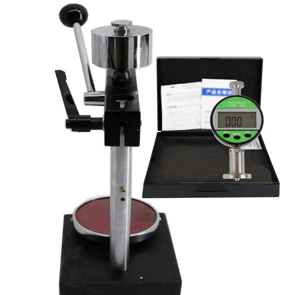 VTSYIQI Shore Hardness Tester Test Stand with Shore C Durometer with Needle Head Size SR2.5mm Needle Stroke 2.5mm Measuring Value 0~100HC Recommended Range of Measurement 20~90HC