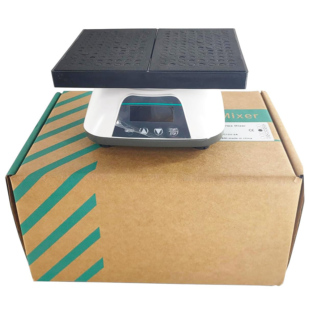 VTSYIQI Lab Micro Plate Oscillator Microplate Shaker with Range 100-1200rpm RPM Horizontal Gyration Amplitude 4mm Handling Range 96-Well Plate/Cell Culture Plate*2 Brushless Motor