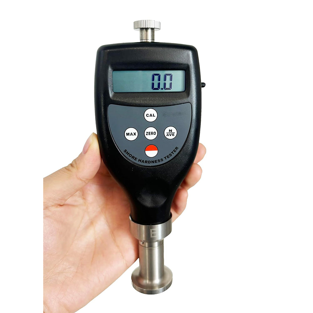 VTSYIQI Shore E Hardness Tester EVA Hardness Tester Shore E Durometer for Hard Sponge EVA Materials Testing with Measurement Range 10 to 90HE Indenter R 2.5 Spherical Radius