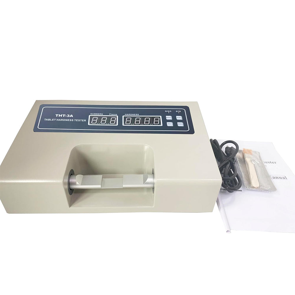 VTSYIQI Tablet Hardness Testing Tablet Hardness Apparatus Tester with Hardness Range 2～199.9N Auto-Test Auto-diagnose Auto-Alarm Pressed Automatically Auto Press Tablet Function Hardness Accuracy ±1.5%