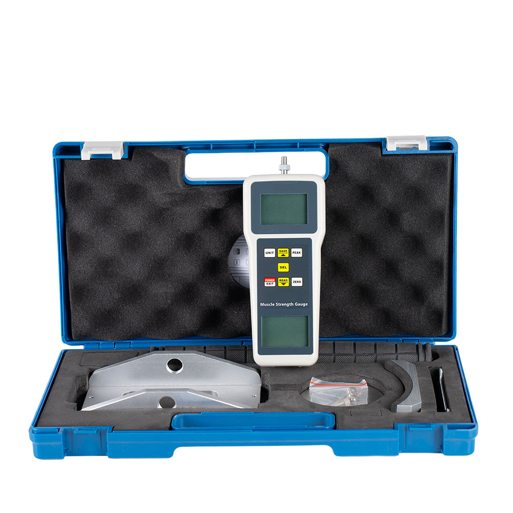 VTSYIQI Portable Muscle Strength Tester Muscle Force Meter with Measurement Range ±50 kgf ±490 N ±110 Lbf Resolution 0.01 kgf 0.1 N 0.1 Lbf Can Memorize 99 Groups of Data Unit kgf, gf, N, Lbf
