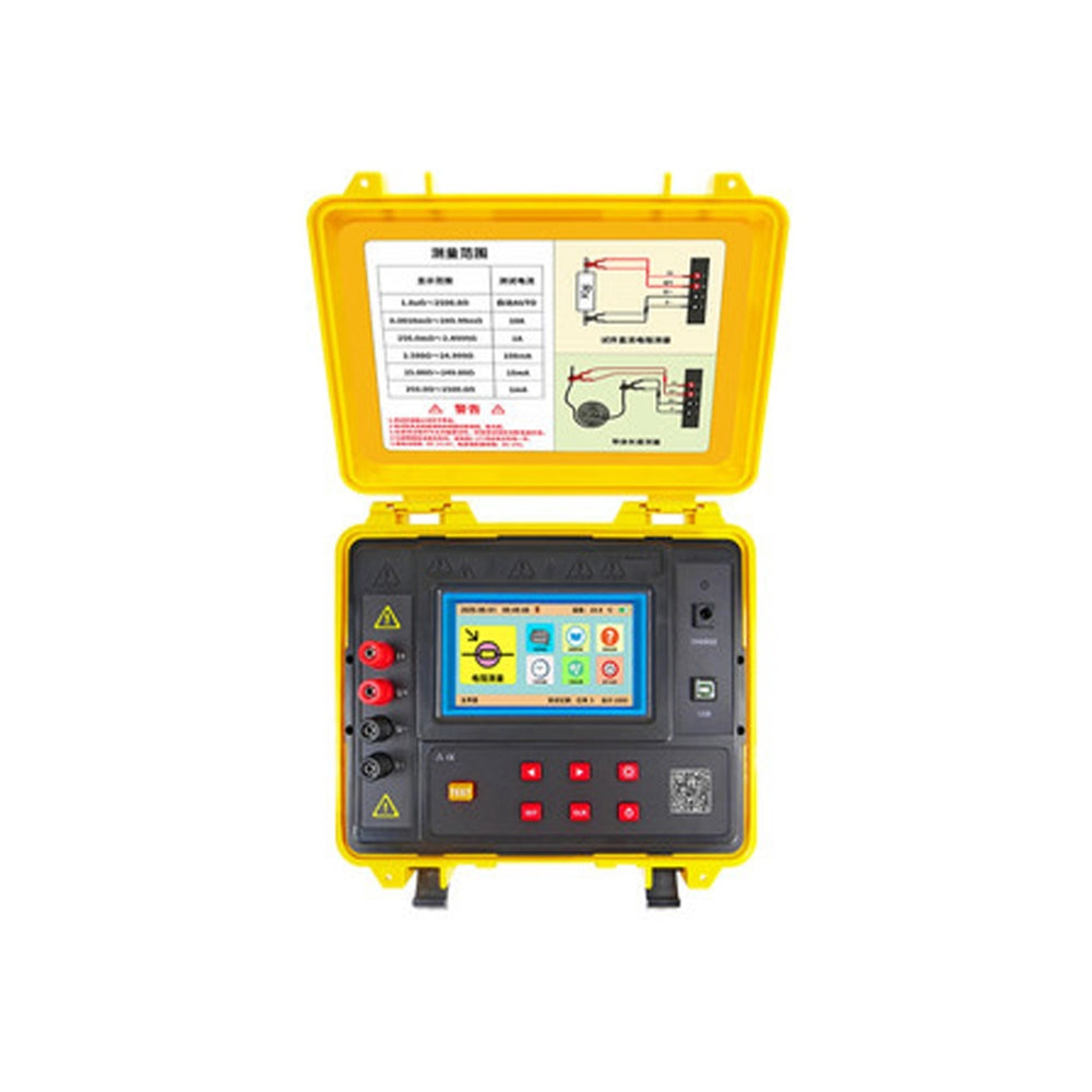 VTSYIQI VTSYIQI DC Resistance Tester Digital Transformer Winding Resistance Tester with Resistance Measurement Range 1.0uΩ ~ 2500Ω Measurement Current Range 10A, 1A, 100mA, 10mA, 1mA Maximum Resolution 0.1uΩ