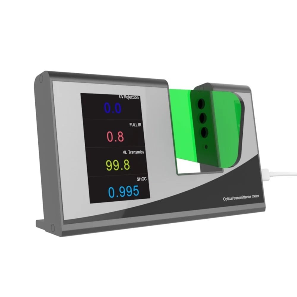 VTSYIQI Light Transmittance Meter Four Light Sources Transmittance Meter with Illuminant UV Visible Light Infrared 940nm Infrared 1400nm Infrared Full Band SHGC and TSER Range Visible Light 380nm-760nm Infrared Peak Wavelength 940nm 1400nm