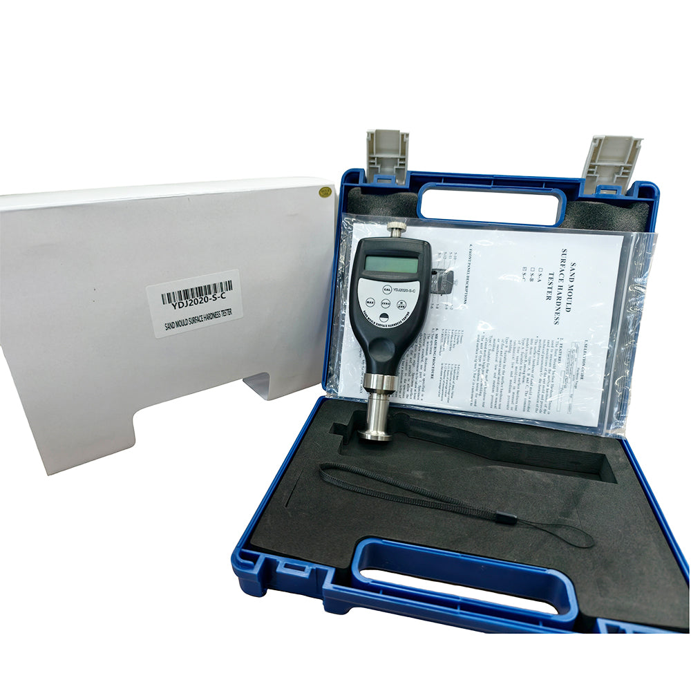 VTSYIQI Digital Sand Mould Surface Hardness Tester Sand Mould Surface Durometer with Display Range 0~100HC Testing Range 10~90HC Resolution 0.1HC Accuracy ≤±1HC Stroke 2.50mm Load 1500g Pressure Load 180g