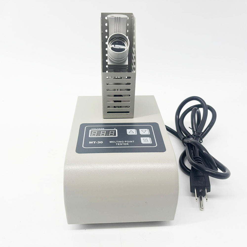 VTSYIQI Melting Point Tester Melting Point Determination Apparatus with Melting Point Test Range (50-300)°C Accuracy ±1.0℃  Digital Voltmeter Displays Standard Mercury Thermometer to Measure Temperature