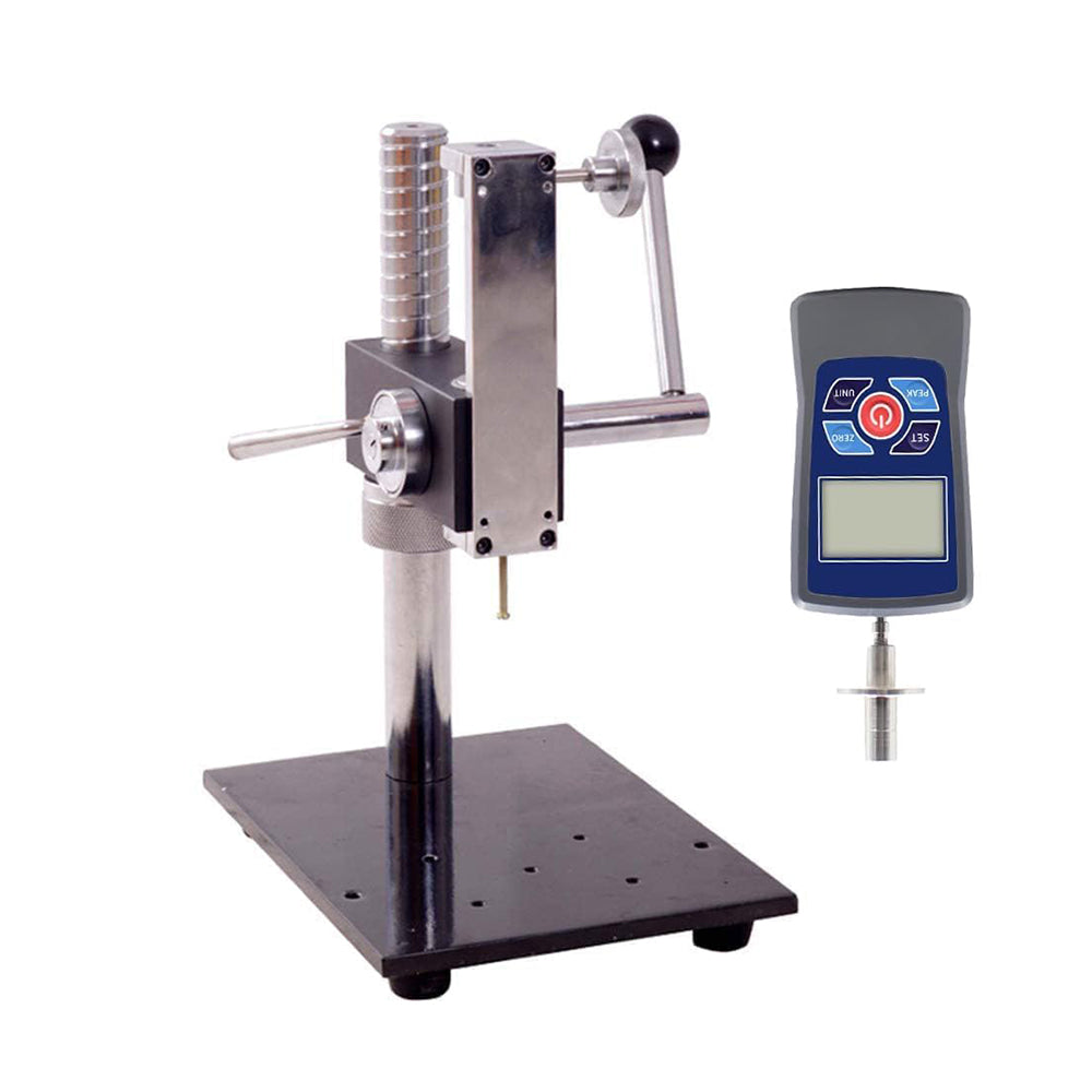 VTSYIQI Fruit Hardness Test Stand with Fruit Firmness Tester with 2 Pressure Heads Φ11.1mm Φ7.9mm Range 0.2～15 Kgf/cm2 0.4～30Kgf/cm2 for Soft and Hard Fruits Hardness Measurement