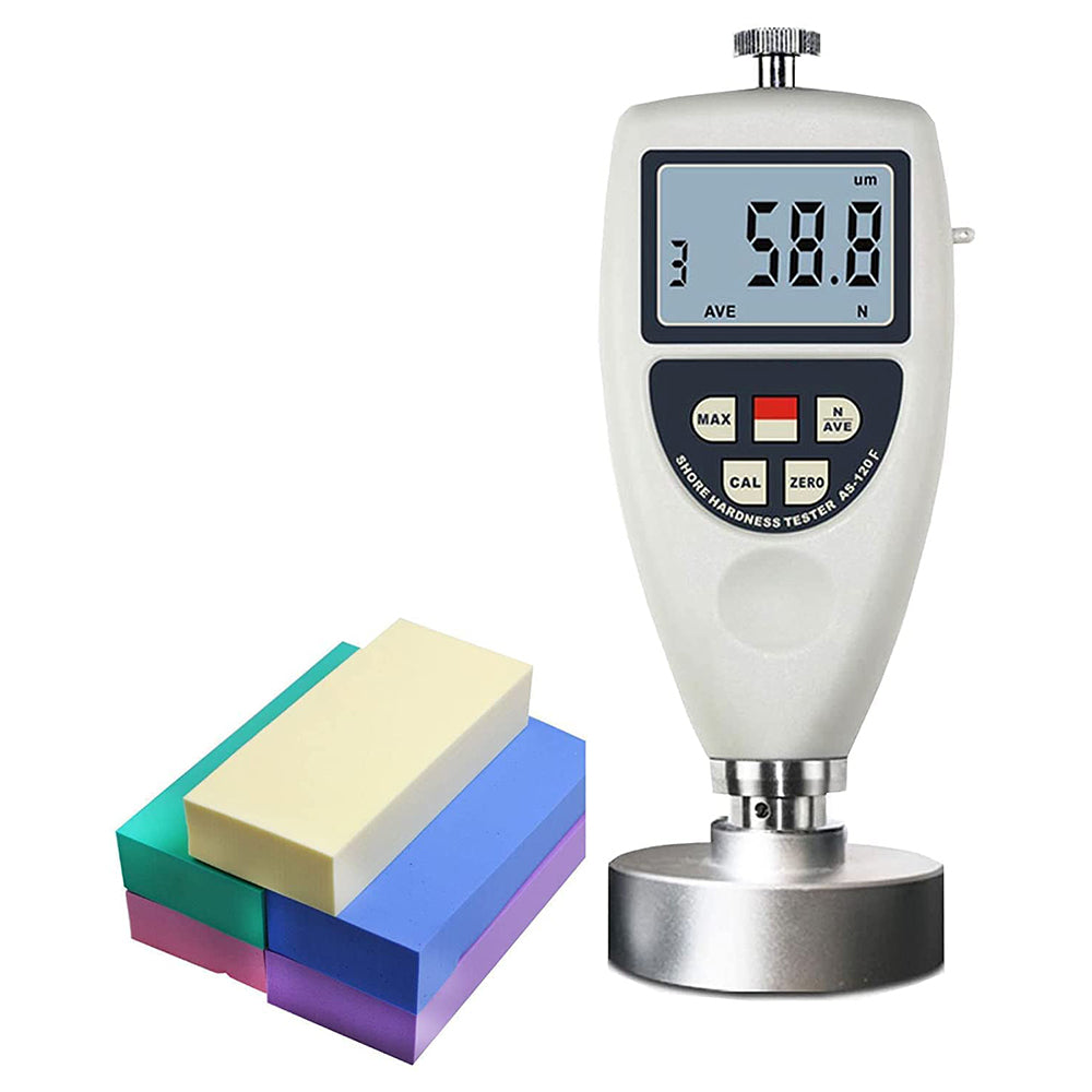 VTSYIQI Foam Durometer Sponge Hardness Tester Shore F Hardness Meter for Measuring Soft Foam Material and Polyurethane Foam Rubber Products with Measurement Range 10 to 90HF Spring Force 455gf