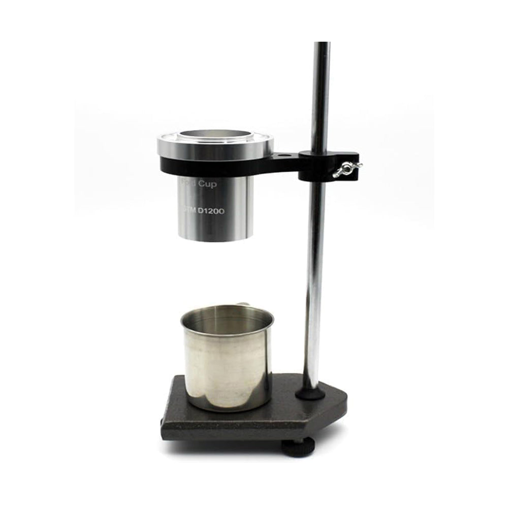 VTSYIQI Ford Cup NO.5 Ford Viscosity Cup Viscosity Measuring Cup with Stand High Quality Aluminum Cup Hole Diameter 5.20 mm Measuring Range 200-1200 CST Outflow Time 25-105 sec ASTM D 1200, D333, D365 Standard