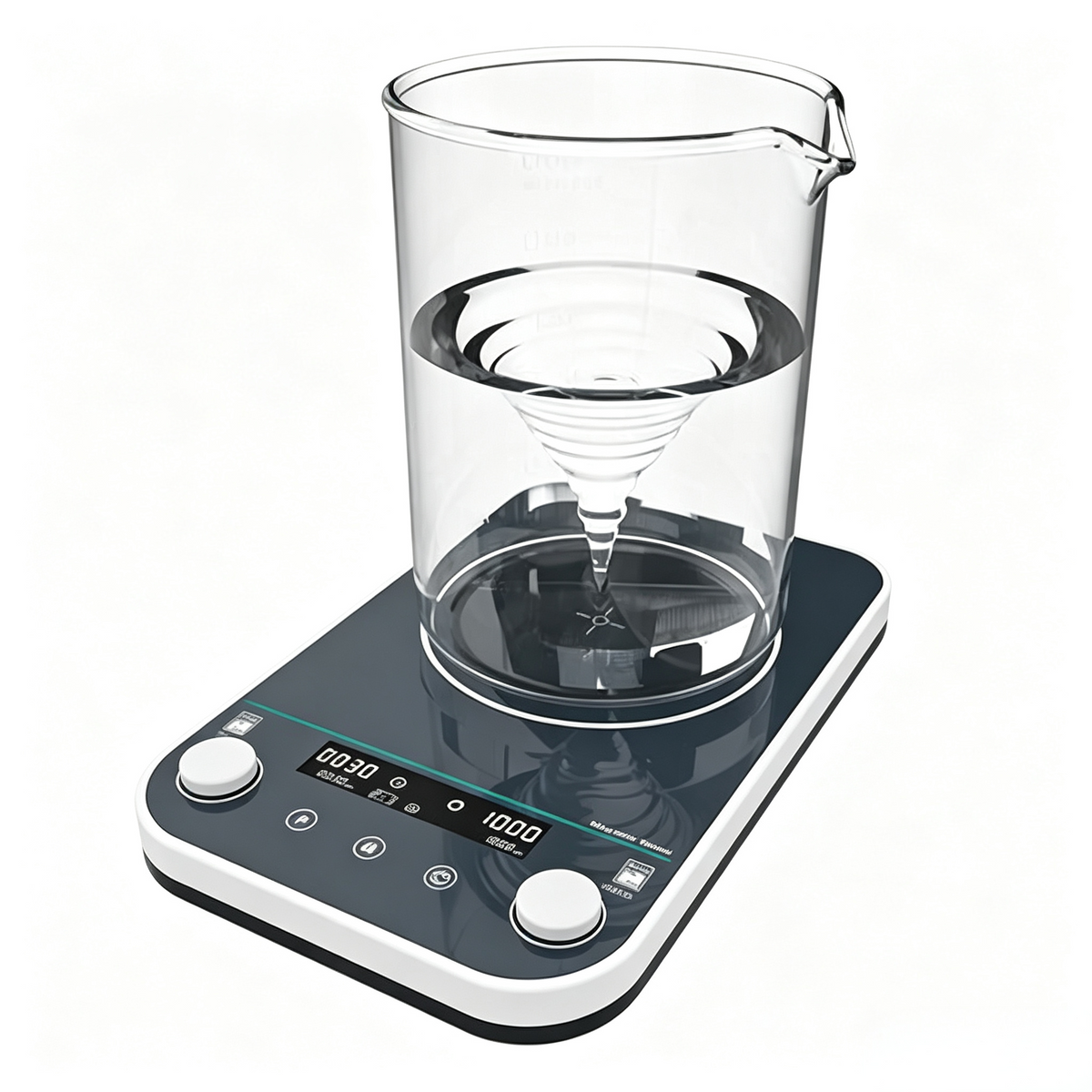 VTSYIQI Digital Large Capacity Magnetic Stirrer 5L with Speed Range 50-1500rpm Panel Material Tempered Glass Workplate Size 190*190mm Suitable Stir Bar 40mm Brushless Motor Control Method Digital Display&Button&Knob