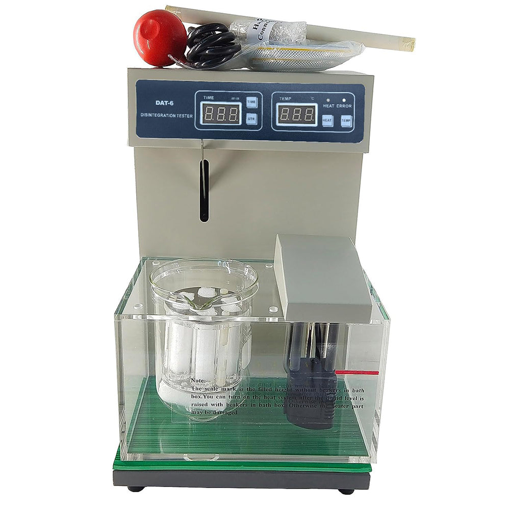 VTSYIQI Disintegration Test for Tablets Tablet Disintegration Apparatus for Checking The Disintegration of Solid Formulations with Return Frequency of Basket 30-32 Times/min 1 Number of Lifting Baskets